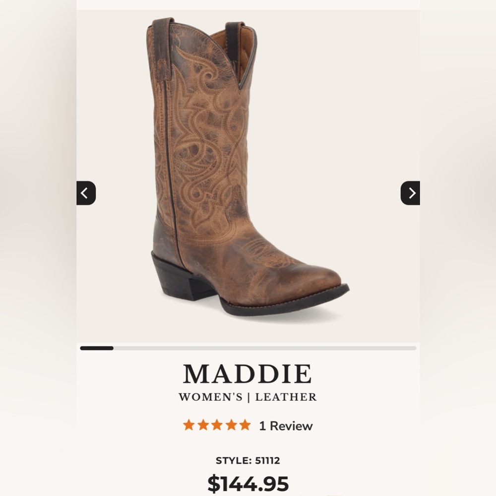 NWT Laredo Distressed Leather Western Boots Maddie Size 11M